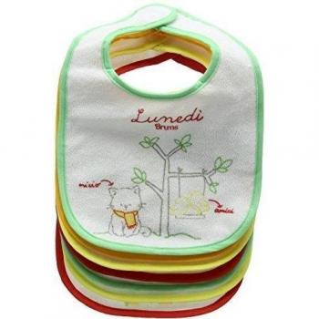 BRUMS Bavette Spugna Settimana Conf.7 PZ.CT, Ropa Interior para Bebés, Bianco