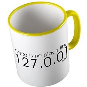 There is no place like 127001 ★ Taza divertida - taza de café - taza de té ★ impresión de alta calidad y lema divertido ★ El regalo perfecto para cada ocasión