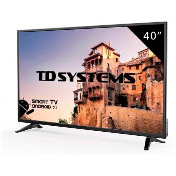 Televisor Led 40 Pulgadas Full HD Smart, TD Systems K40DLM8FS. Resolución 1920 x 1080, 3X HDMI, VGA, 2X USB, Smart TV.