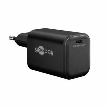Cargador Rápido USB-C PD GaN Nano 65W Compacto para Smartphone, Tablet y Portátil - Negro