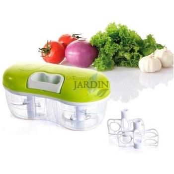 Batidora y Picadora Profesional de Verduras con 2 Cuchillas y 2 Accesorios para Batir