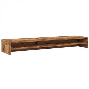 Soporte para Pantalla de Madera Ingeniería Envejecida 100x24x13 cm