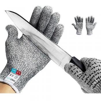 Guantes Anticorte,InnoBeta Guantes de Trabajo, Guantes Resistentes al Corte, Guantes de Cocina de Seguridad-Protección nivel 5 de alto rendimiento,Pantalla táctil Guantes Antideslizantes