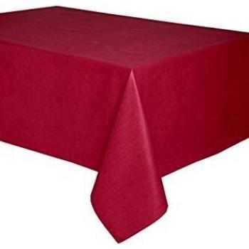Mantel antimanchas cuadrado Olimpia 50% algodón 50% poliéster, resinado y con Teflón de Dupont® - 150x150 - Liso granate