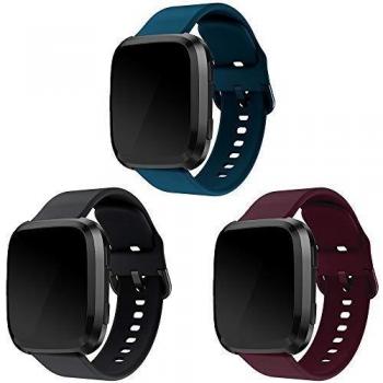 TOPsic Correa Fitbit Versa 2/Versa Lite/Versa, 22mm Pulsera Reemplazo de Silicona Suave Deportiva Bandas Correa para Fitbit Versa/Versa Lite/Versa 2