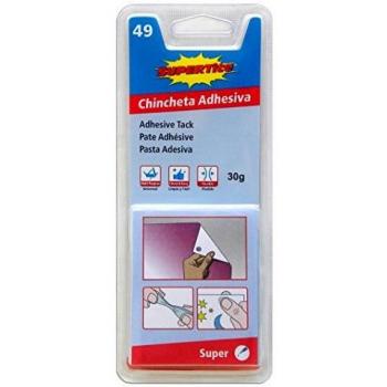 CHINCHETA ADHESIVA 30G con Tack azul Supertite Masilla adhesiva original