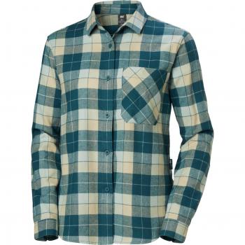 Helly Hansen Women's Long Sleeve Organic Flannel Shirt Green XS