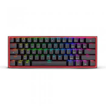 Teclado Mecánico Gaming Redragon Fizz Pro K616 RGB Inalámbrico USB-C y Bluetooth con Iluminación RGB y Teclas Rojas