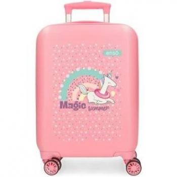 Maleta de Cabina Enso Magic Summer Rosa 50cm - ¡Viaja con estilo y comodidad!