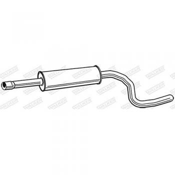 Catalizador y Silenciador Intermedio Universal WALKER 23167 para AUDI A2