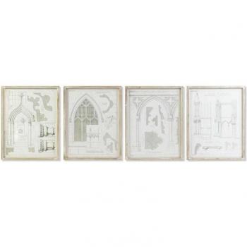 Cuadro DKD Home Decor Neoclásico 50 x 2 x 65 cm (4 Piezas)