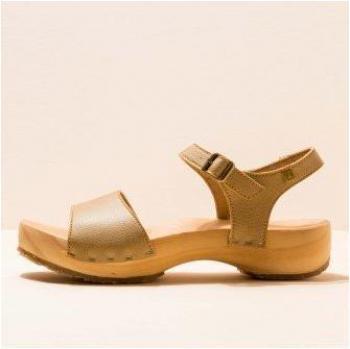 El Naturalista N5831T Path Camel/Shokunin Sandalias de Piel con Plataforma y Cierre de Hebilla para Mujer - Color Beige