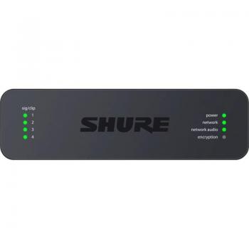 Dante 4-Channel Audio Network Interface with Mic/Line Outputs
