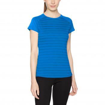 Berghaus mujeres de rayas Crew – Camiseta interior térmica para mujer camiseta corta, mujer, color Sapphire Stripe, tamaño 12