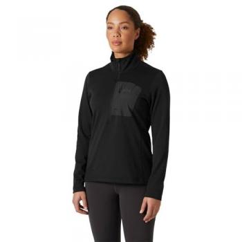 Helly Hansen Women's Versalite Half Zip Fleece Sweater - Black - Size S