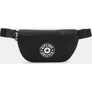 Riñonera clásica unisex Kipling Fresh Lite con correa extensible en negro