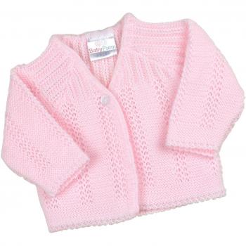Babyprem Bebé Prematuro Cárdigan Rebeca Chaqueta de Punto Ropa Niños Niñas 44-50cm Rosa