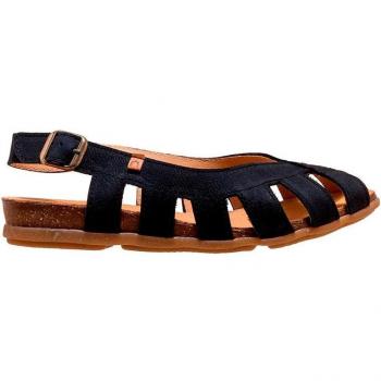 Sandalias de Piel N5213 Stella negro con detalles artesanales y plantilla ergonómica
