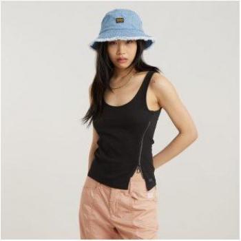 Camiseta Asimétrica G-Star para mujer en color negro
