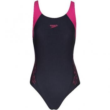 Bañador Speedo Hyperboom Splice Racerback para mujer lila rosa - Talla 40/44