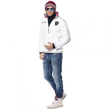 Nebulus High End Softshell Felljacke Styler - Chaqueta para hombre, color blanco, talla L