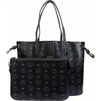 MCM Reversible Liz Medium Black Shopper Bag for Women
