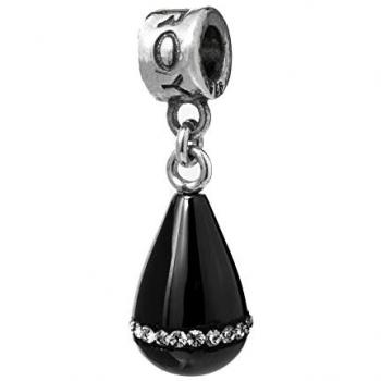 Abalorio para Mujer Viceroy VMM0166-15 Negro, 1 cm, Precious Metal, Plateado