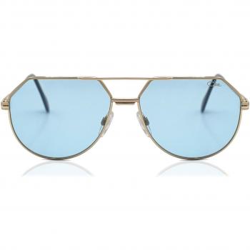 Cazal 724/3 004 Men's Aviator Sunglasses with Double Bridge, Gold, Unisex, Size 61 MM