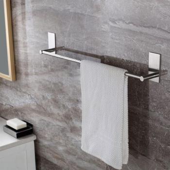 Ruicer Toallero Barra Acero Inoxidable Fijar Sin Taladrar 40cm