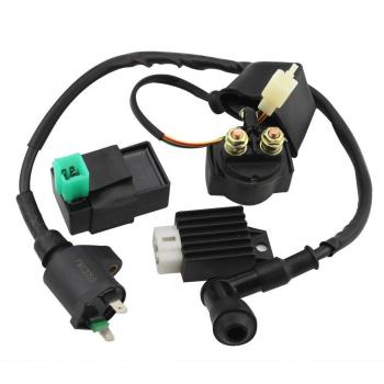GOOFIT Regulador de voltaje de la retransmisión del solenoide de la bobina de ignición de la caja CDI reemplazo para 50cc 70cc 90cc 110cc 125cc ATV Dirt Bike y go Kart