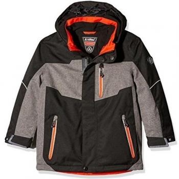Killtec Cazadora con capucha y paranieves Chris, otoño/invierno, infantil, color negro, tamaño 152