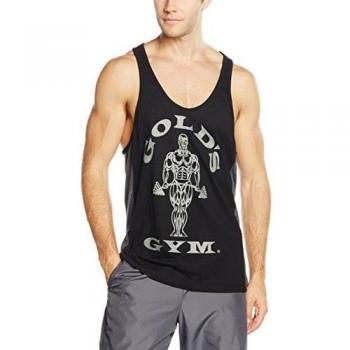 Gold's Gym La Aptitud del Músculo Sin Mangas del Chaleco Stringer, Joe Contraste, Negro, L