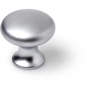 Blister con 4 pomos redondos para mueble fabricado en zamak acabado cromo mate mod. 760 ø25mm