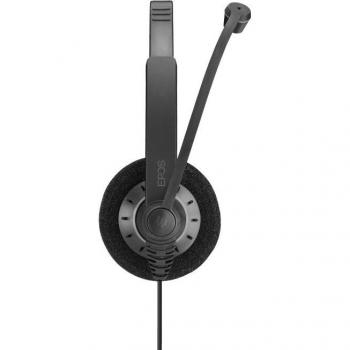 Auriculares OE con cable SENNHEISER IMPACT SC 30, color negro, modelo original, diseñado para uso profesional, incluye micrófono de alta calidad y control de volumen integrado