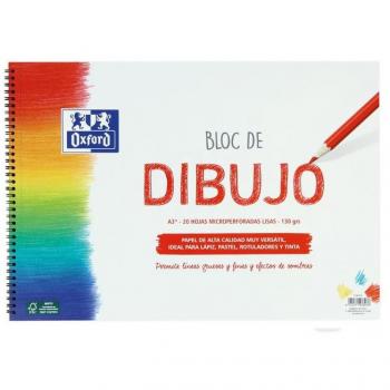 Bloc de Dibujo A3+ 20 Hojas Lisas 130g Oxford