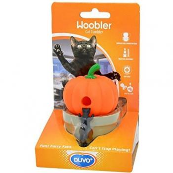 DUVO 7574103 Juguete Gato Sacapremios Calabaza, 12 x 8 cm