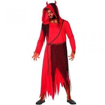 Atosa-55438 Atosa-55438-Disfraz Demonio para hombre adulto-talla M-L rojo, color
