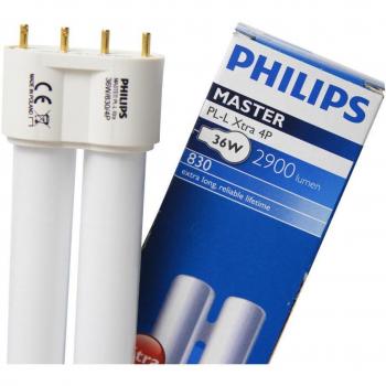 Lámpara Fluorescente Philips PL-L Xtra 36W 830 Luz Cálida 4 Pin