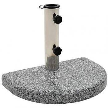 vidaXL Parasol Base Granite 10 kg Curved Grey