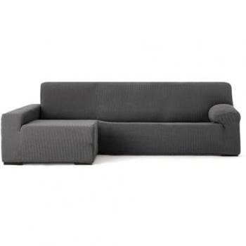 Funda Chaise Longue Brazo Largo Izquierdo Bielástica Jaz Gris Oscuro 180 x 120 x 360 cm