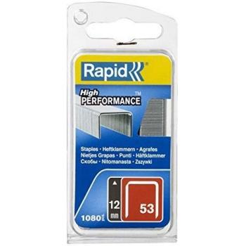 Rapid 40109505 40109505-Grapa 53/12mm. G 1.08M Blíster, Plateado, Set de 1080 Piezas