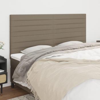 Cabeceros de tela gris taupe 100x5x78/88 cm