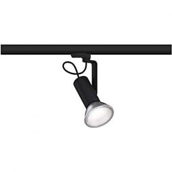 Spot para carril ProRail3 Apol II E27, máx. 50W, regulable, negro