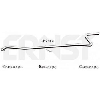 Tubo de Escape ERNST 310413 para Ford Fusion Break 2200 Centro