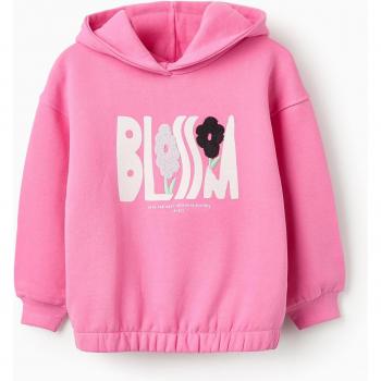 Sudadera de niña con capucha y mensaje frontal Zippy Zkgap0202 Rosa