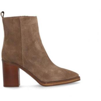 Botines de mujer Alpe de piel baby silk con suela antideslizante y cierre de cremallera