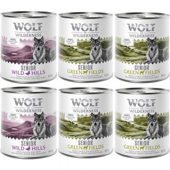 Wolf of Wilderness Senior Pack Ahorro - Pack mixto: 4x Cordero y pollo, 2x Pato y ternera