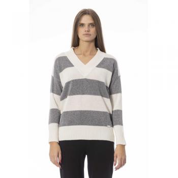 Baldinini Trend Gray Wool Sweater - S