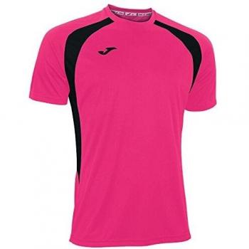 Joma 100014.031 - Camiseta de equipación de Manga Corta para Hombre, Color Rosa flúor/Negro, Talla 2XS