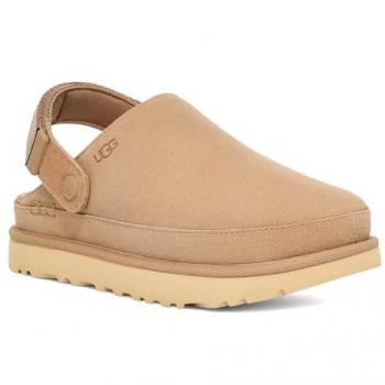 UGG® Women's Goldenstar Suede Clogs in Sand, Size 5